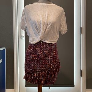 Zara multicolor tweed skirt
